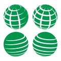 Globe grid ball - vector illustration Royalty Free Stock Photo