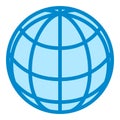 Globe grid icon isometric vector. Earth globe world sphere Royalty Free Stock Photo