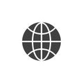 Globe grid vector icon Royalty Free Stock Photo