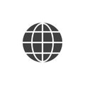 Globe grid vector icon Royalty Free Stock Photo