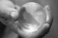 Globe in a hand. Royalty Free Stock Photo
