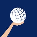 Globe on hand Royalty Free Stock Photo