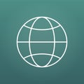 The globe icon with Editable stroke. Globe symbol. Flat Vector illustration isolated on modern background. Royalty Free Stock Photo