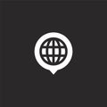 globe icon. Filled globe icon for website design and mobile, app development. globe icon from filled learning collection isolated