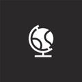 globe icon. Filled globe icon for website design and mobile, app development. globe icon from filled learning collection isolated