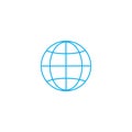 The globe icon. Globe symbol. Stock Vector illustration isolated on white background. Royalty Free Stock Photo