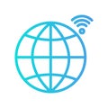 Globe icon in gradient style about internet of things for any projects Royalty Free Stock Photo