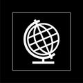 Globe Icon isolated on black background Royalty Free Stock Photo