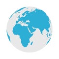 Globe Icon - Round World Map Flat Vector Royalty Free Stock Photo