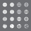 Globe icon set, vector eps10 Royalty Free Stock Photo