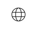 Globe Icon in trendy flat style isolated on grey background. World symbol for your web site design, logo, app, UI. Vector Royalty Free Stock Photo