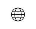 Globe Icon in trendy flat style isolated on grey background. World symbol for your web site design, logo, app, UI Royalty Free Stock Photo