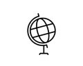 Globe Icon in trendy flat style isolated on white background. World globe symbol for your web site design  logo  app  UI. Vector Royalty Free Stock Photo