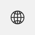 Globe icon  illustration symbol eps 10 grey Royalty Free Stock Photo