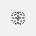 Globe icon  illustration symbol eps 10 grey Royalty Free Stock Photo