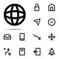 globe icon. web icons universal set for web and mobile Royalty Free Stock Photo