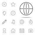 globe icon. web, minimalistic icons universal set for web and mobile Royalty Free Stock Photo