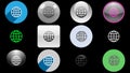 Globe icons collection Royalty Free Stock Photo