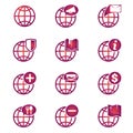 Globe icons