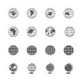 Globe icons set Royalty Free Stock Photo