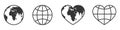 Globe icons set. World map vector symbol Royalty Free Stock Photo