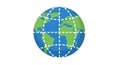 Globe Illustration with Latitude Longitude Lines Royalty Free Stock Photo