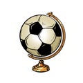 Globe international soccer ball, football sports equipment