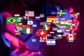 Globe International World Flags. High quality photo 3d Royalty Free Stock Photo