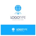Globe, Internet, Browser, World Blue Logo vector Royalty Free Stock Photo