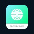 Globe, Internet, Browser, World Mobile App Icon Design Royalty Free Stock Photo