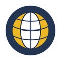 Globe, internet, earth, world fully editable vector icon Royalty Free Stock Photo