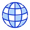 Globe, internet, earth, world fully editable vector icon Royalty Free Stock Photo