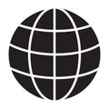 Globe, internet, earth, world fully editable vector icon Royalty Free Stock Photo