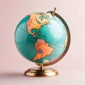 Globe on isolated background, geography concept - AI generated image