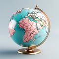 Globe on isolated background, geography concept - AI generated image