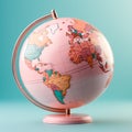 Globe on isolated background, geography concept - AI generated image