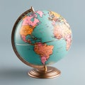 Globe on isolated background, geography concept - AI generated image