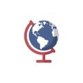 Globe Isolated Flat Web Mobile Icon. Vector image. Royalty Free Stock Photo