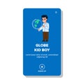 globe kid boy vector