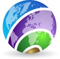 Globe logo Royalty Free Stock Photo