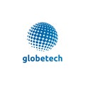 Abstract globe logo design concept related to technology Royalty Free Stock Photo