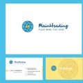 Globe Logo design with Tagline & Front and Back Busienss Card Template. Vector Creative Design Royalty Free Stock Photo