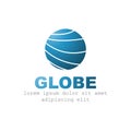 Globe logo design vector template