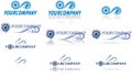 Globe logos for yachting and air travel