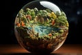 Globe that is made up of different textures, representing the diversity of the world