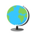 Globe miniature of our planet simple vector illustration, accessory for geography classroom