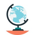 Globe model illustration in minimal style Royalty Free Stock Photo