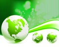 Globe on Nautre Green Background Royalty Free Stock Photo