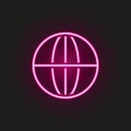 globe neon style icon. Simple thin line, outline vector of web icons for ui and ux, website or mobile application Royalty Free Stock Photo