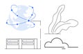 Global Cloud Network with Data Servers and Eco-Friendly Concept Royalty Free Stock Photo